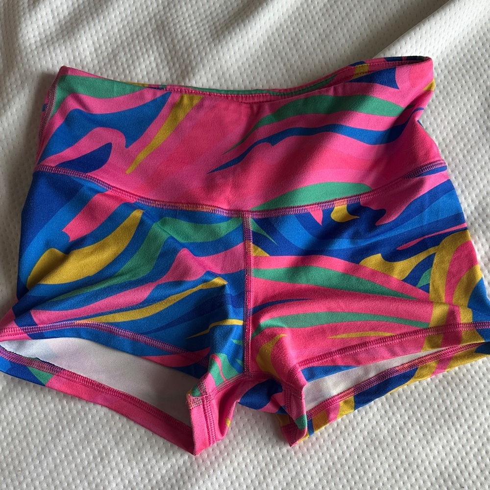 Fleo Pink and Blue Athletic Shorts